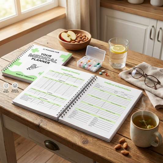 Medical Planner – Health, Medication & Appointment Tracker (38 Pages)