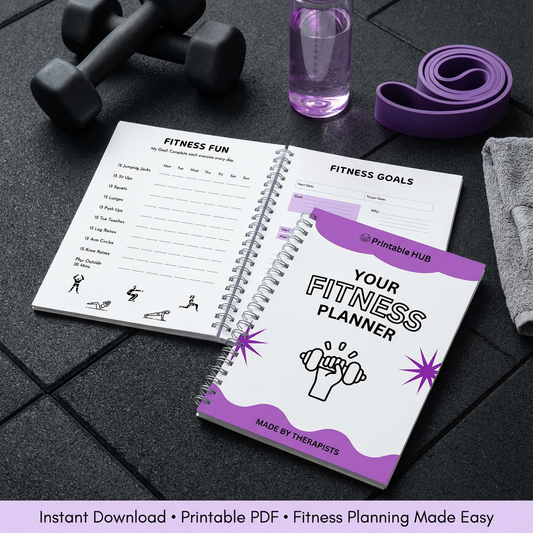 Fitness Planner – Printable Workout, Progress & Meal Tracker (39 Pages)