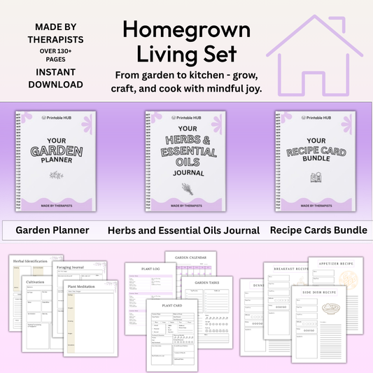 Homegrown Living Set – The Complete Gardening & Herbal Bundle (150+ Pages)