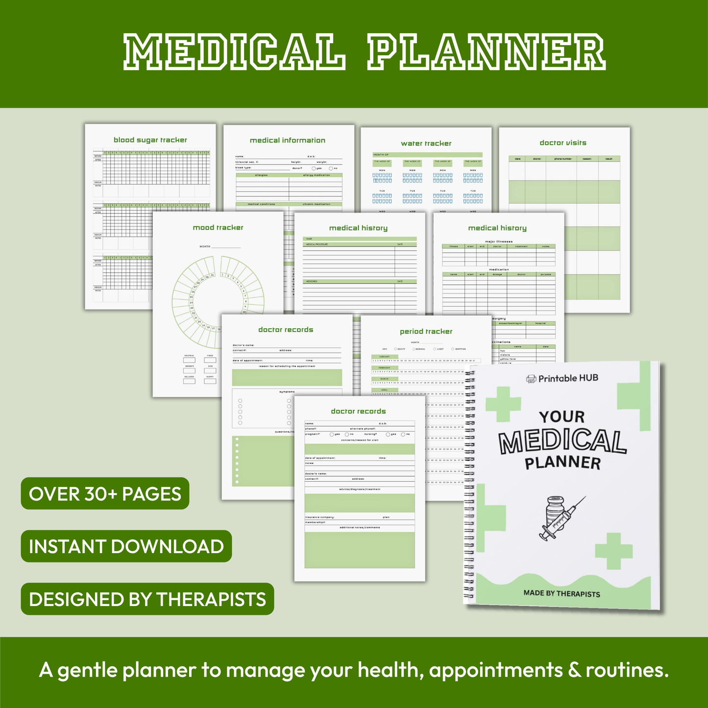 Medical Planner – Health, Medication & Appointment Tracker (38 Pages)